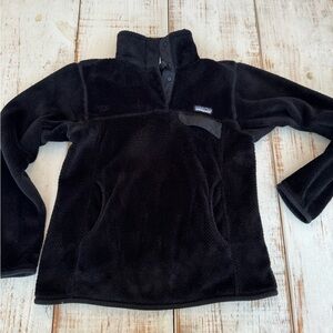 Patagonia Fleece Pullover Jacket Black Womens  size Small